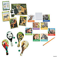 72 Pc. Wildlife Animal Handout Kit for 24