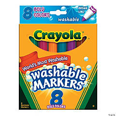8-Color Crayola® Washable Conical-Tip Bold Color Markers