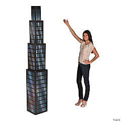 8 Ft. Large Skyscraper Cardboard Cutout Stand-Up