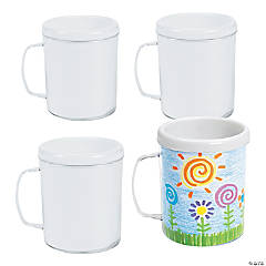 8 oz. DIY BPA-Free Plastic Mugs - 4 Ct.