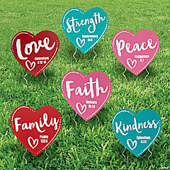 Valentine Heart Foil Wall Cutouts - 6 Pc. | Oriental Trading