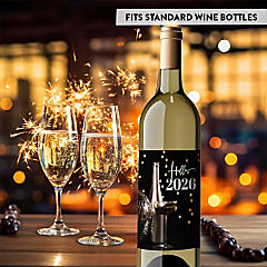 8PC Wine Bottle Happy New Year Disco