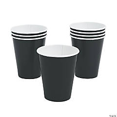 9 oz. Black Disposable Paper Cups - 24 Ct.