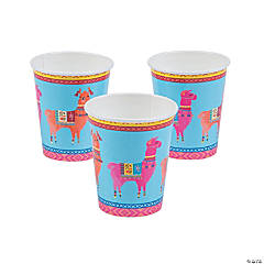 9 oz. Boho Bright Llama Disposable Paper Cups - 8 Ct.