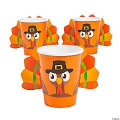 Kids Thanksgiving Cups Personalized, Thanksgiving Party Cups for Kids,  Plastic Cups With Lids and Straws, Friendsgiving Party Cups for Kids 