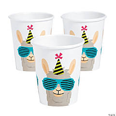 9 oz. Party Animal Llama & Shades Disposable Paper Cups - 8 Ct.