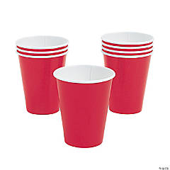 Bright Red 9oz Paper Cups, 20-Count