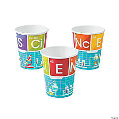9 oz. Science Party Chemistry & Periodic Table Disposable Paper Cups - 8 Ct.