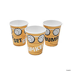 9 oz. Volleyball Party Disposable Paper Cups - 8 Ct.