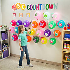 ABC Balloon Countdown Cardstock Wall Decorating Kit - 40 Pc.