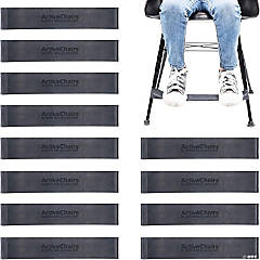 Active Chairs Kick-It Chair Bands for Kids, Flexible Seating for Fidgety Feet, Essential Classroom Supplies, Black, 12-Pack