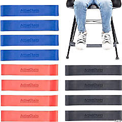 Active Chairs Kick-It Chair Bands for Kids, Flexible Seating for Fidgety Feet, Essential Classroom Supplies, Multi-Color, 12-Pack