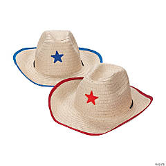 Adult Cowboy Hats with Star Assortment - 12 Pc.