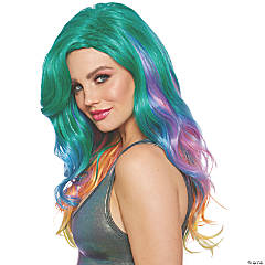 Wholesale Women Adults Female Rainbow Wigs Facial Hair