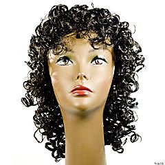 Adults Black Curly Wig