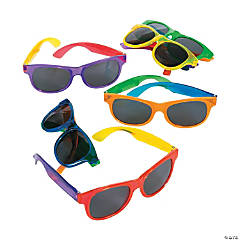 Adult's Bright Transparent Sunglasses - 12 Pc.