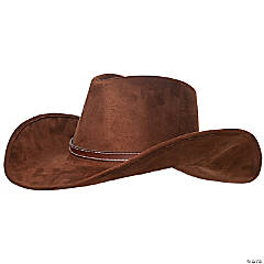 Adults Brown Cowboy Hat with Hatband