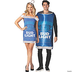 Adults Bud Light Beer Couple Costumes