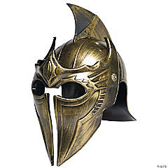 Adults Gold Gladiator Helmet with Pointed Top Crest