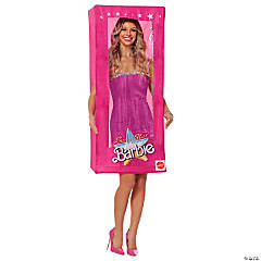 Adults Pink Polyester & Plastic Barbie Box Costume - One Size