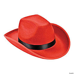 Adults Red Cowboy Hat