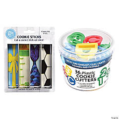 Alphabet, Numbers and Cookie Stick Cookie Cutter Set