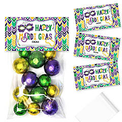 11 Mardi Gras Assorted Cellophane Favor Bags (12) [13720812] 