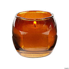 Amber Candle Holders - 6 Pc.