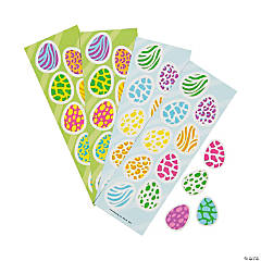 Animal Print Egg Stickers