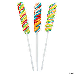 Assorted Fruit Flavors Twisty Lollipops - 12 Pc.