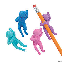 Astronaut Eraser Pencil Wrap Erasers - 24 Pc.
