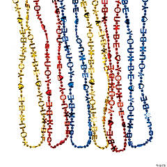 Autism Puzzle Bead Necklaces - 12 Pc.
