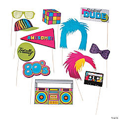 Awesome 80s Photo Stick Props- 12 Pc.