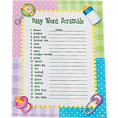 Baby Shower Word Scramble Game - 24 Pc.