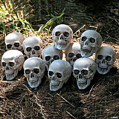 Bag of Skulls Halloween Decorations - 12 Pc.