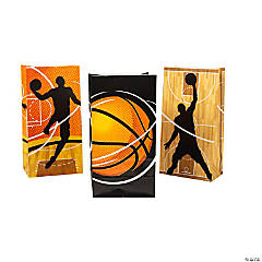 Basketball Treat Bags - 12 Pc.