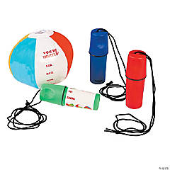 Beach Ball Invitations in Containers - 12 Pc.