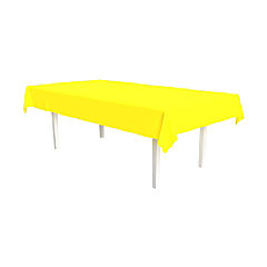 Beistle - 54" x 108" Yellow Plastic Rectangular Tablecover - 12 Pack