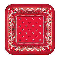 Beistle - Bandana Plates - 7" - 12 Pack