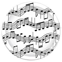 Beistle - Musical Notes Plates - 9" - 12 Pack
