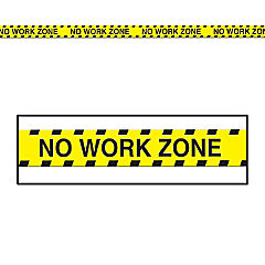Beistle - No Work Zone Party Tape - 12 Pack