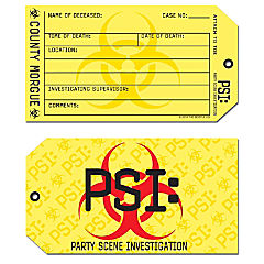 Beistle - PSI Toe Tag Invitations - 12 Pack