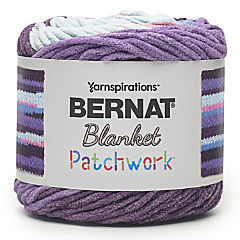 Bernat Blanket Patchwork Yarn-Purple Pop