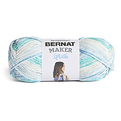 Bernat Maker Splash Yarn-Teal Print