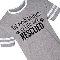 Best Things Are Rescued Adult's Ringer Varsity T-Shirt