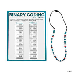 Binary Coding Necklace Craft Kit - Makes 12