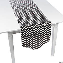 Black Chevron & Polka Dot Table Runner