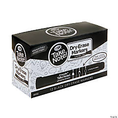 Black Crayola® Take Note™ Dry-Erase Markers - 12 Pc.