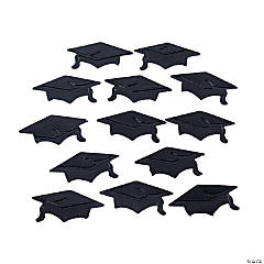 Black Graduation Cap Confetti