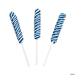 Blue Mini Twisty Lollipops - 24 Pc.